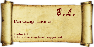 Barcsay Laura névjegykártya